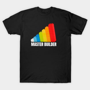 Master Builder Lego Brick Colorful Design T-Shirt